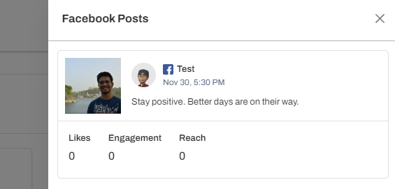 Facebook Post Analytics Example